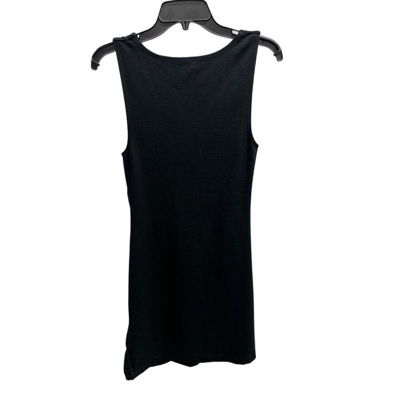 Theory Darla Black Sleeveless Ruched Dress Medium - Picture 4 of 7